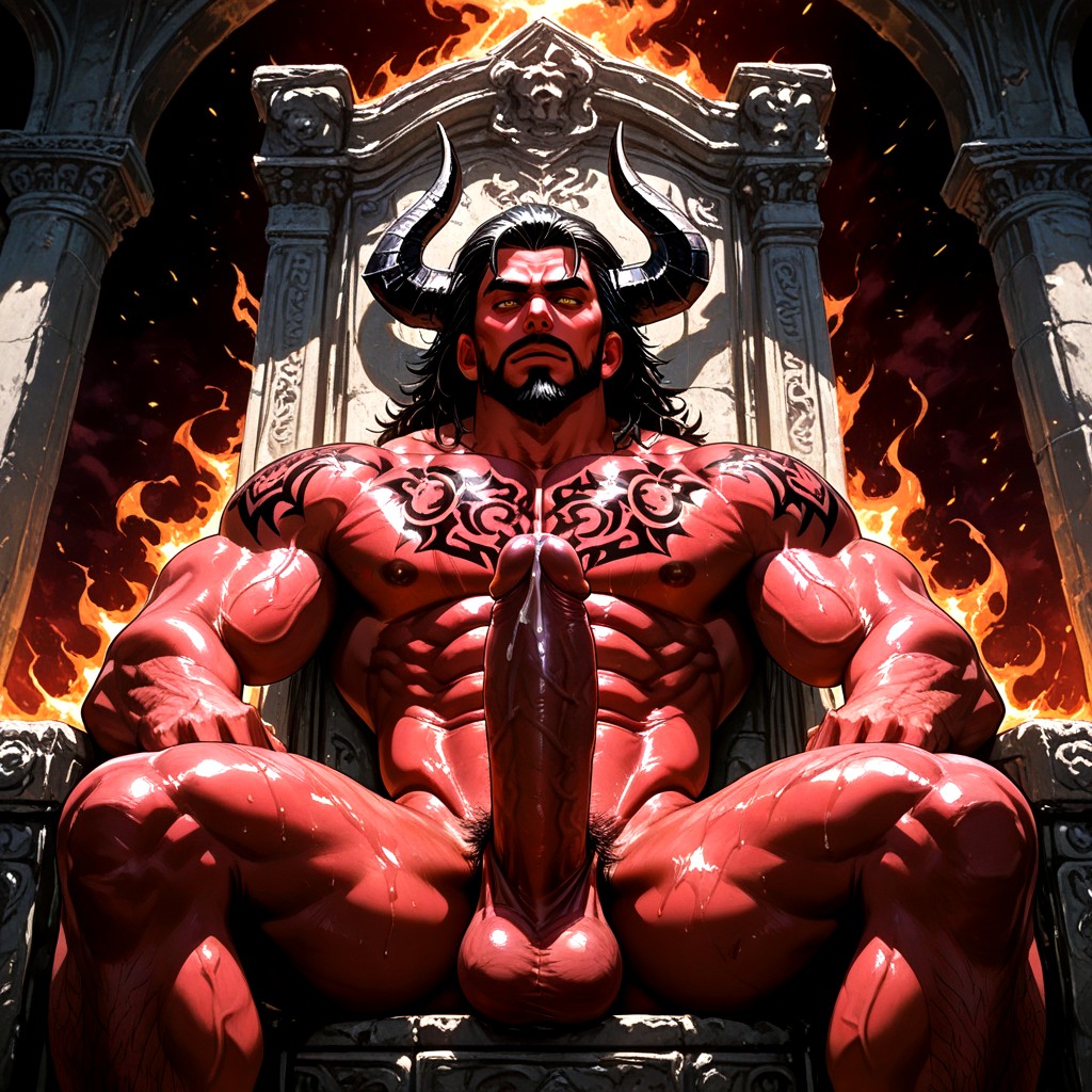 Gigantic, Demon, Burnin Hell Background AI Gay Porn