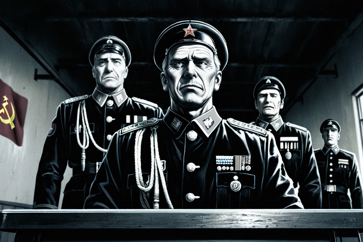 Solemn And Grim Facial Expressions, Photographic Vignette, Cinematic Historical Composition Porno gay IA