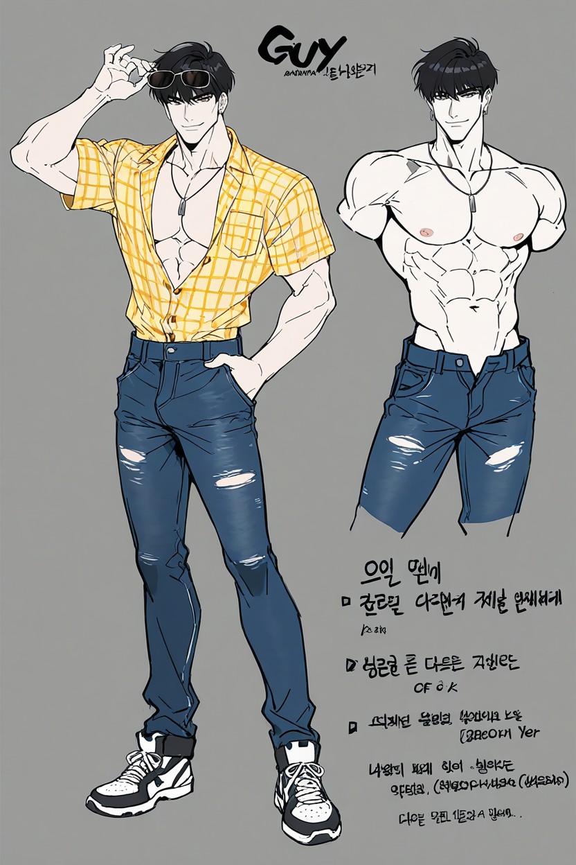 Open Shirt, Left Hand In Pocket, Broad Shoulders Porno gay IA