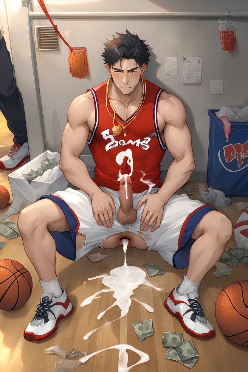 Hanamichi Sakuragi, Money Box, Stuck In Wall AI Gay Porn
