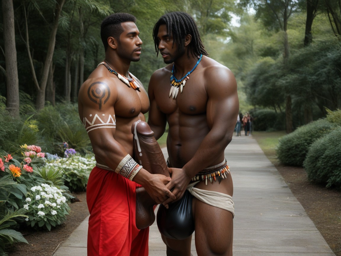 Real Correct Anatomy, Hugging, Nature AI Gay Porn