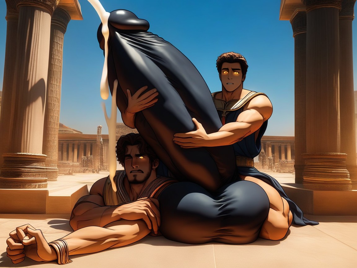 Ancient, Licking Cock, Hugging Cock AI Gay Porn