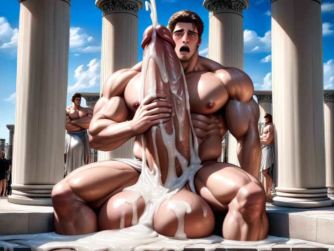 Hq, Giant Hyper Bulge, Brown Eyes AI Gay Porn