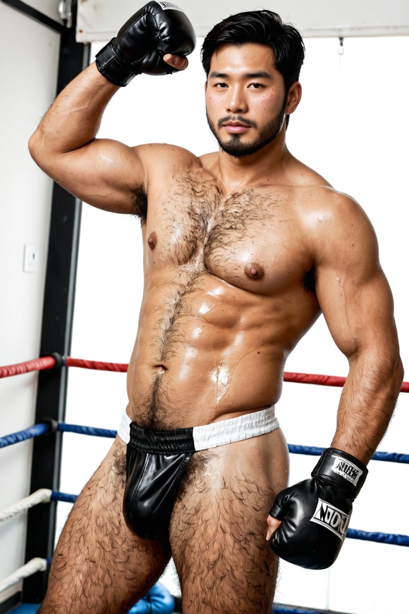 Vascularity, 25+, Extreme Bushy Hairy Armpits AI Gay Porn