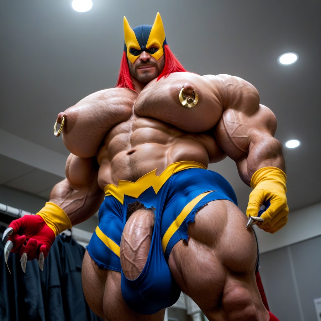 Wide Angle, Muscular, Cosplay AI Gay Porn