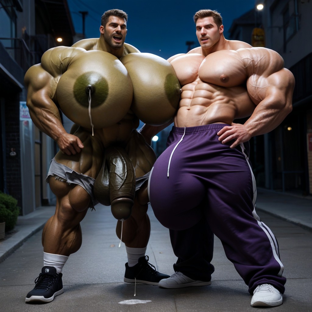 Wide Angle, Muscular, Angry AI Gay Porn