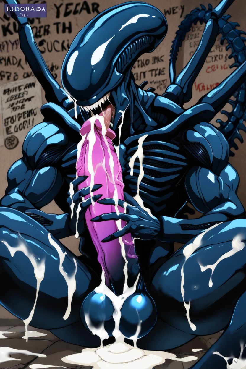 Cum On Cock, Without Eyes, Impossibly Long Hyper Penis AI Gay Porn