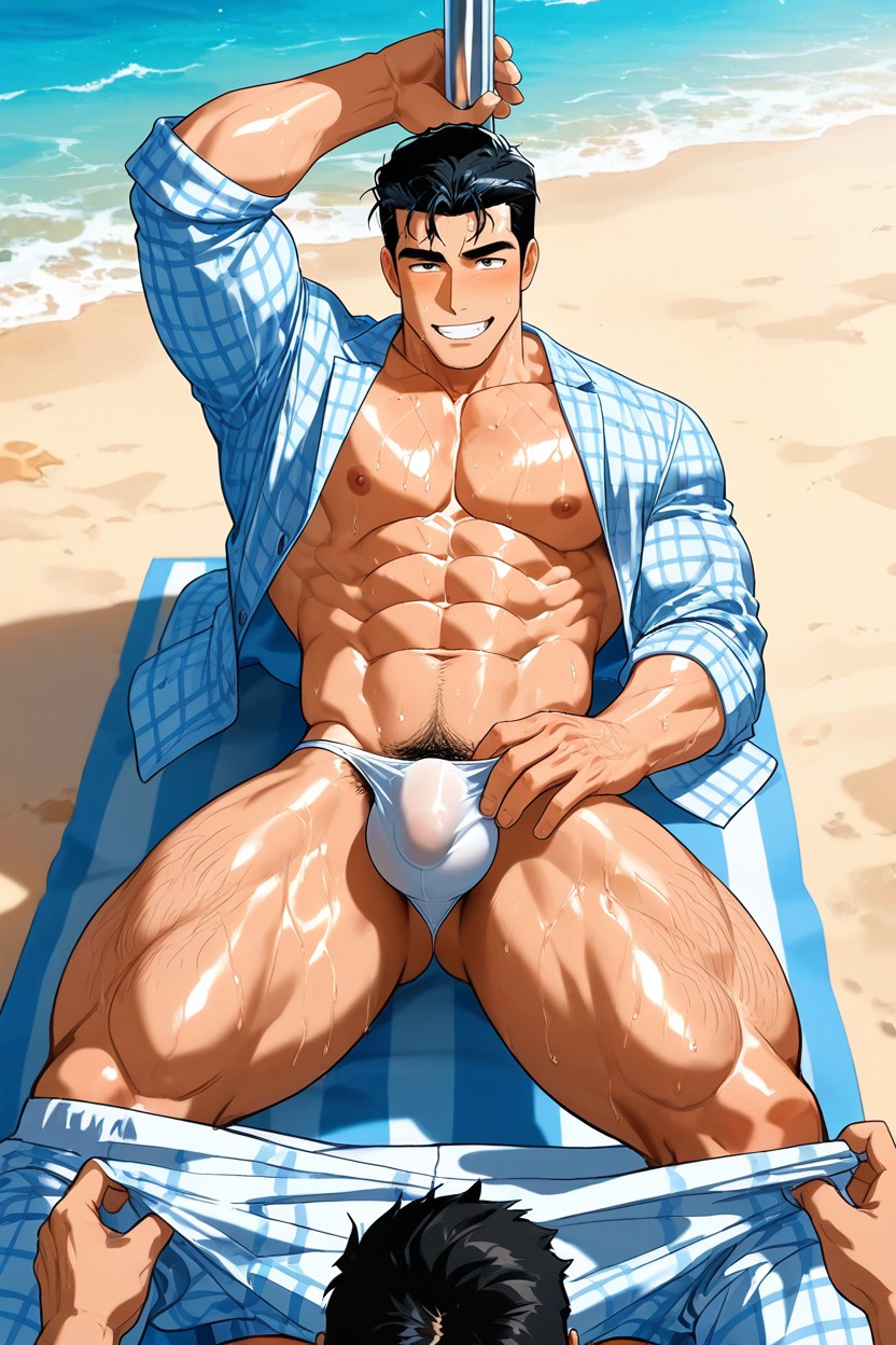 Neón Scenary, Fit Body, Right Hand Touch Bulge AI同性恋黄片