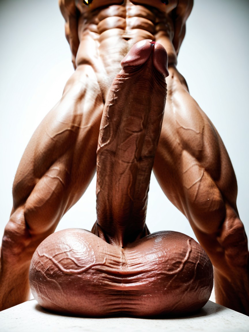 Massive Cock, Super Detailed Penis, Fully Erect Penis AI Gay Porn