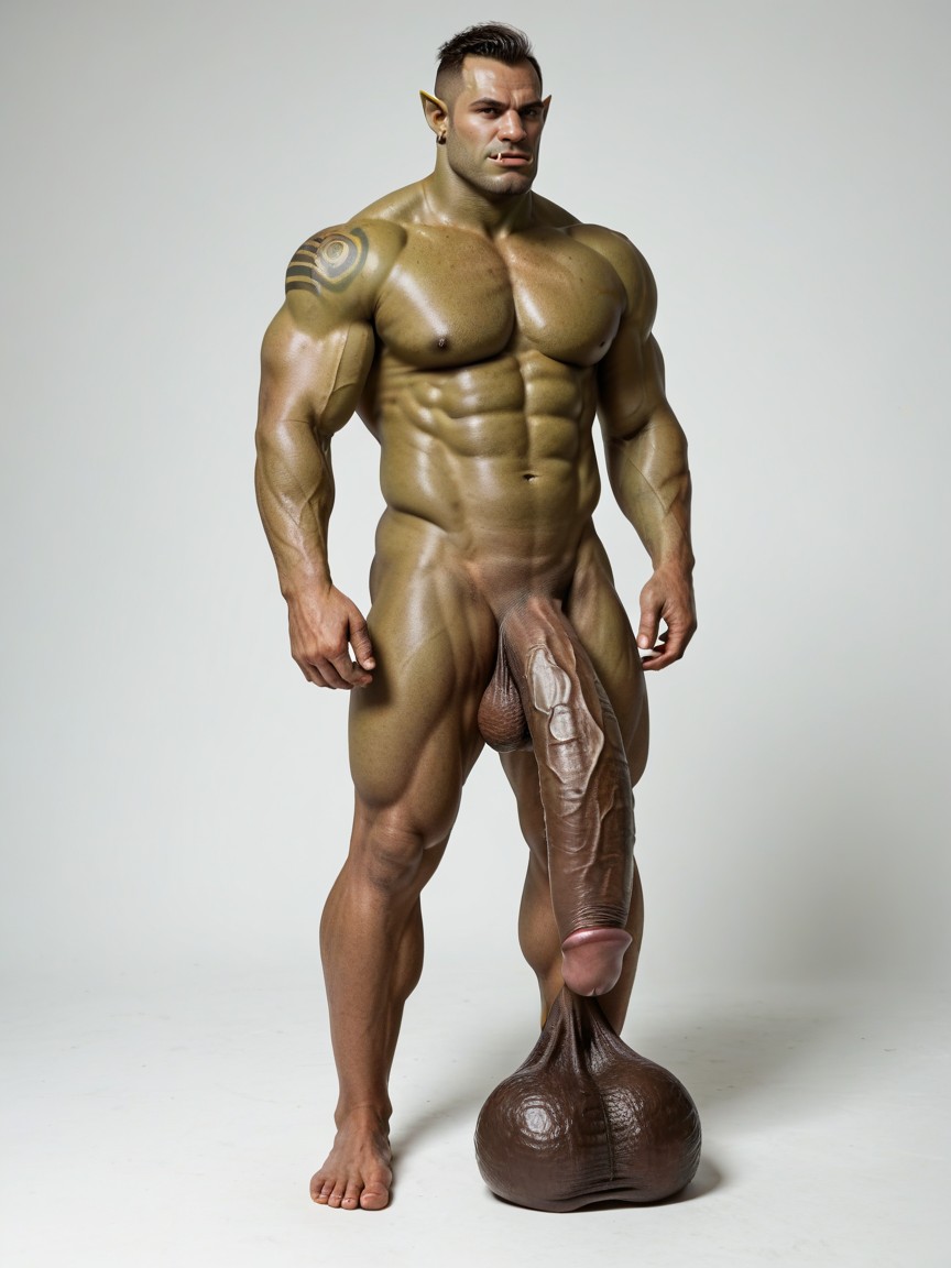 Huge Balls, Highly Detailed Penis, Detailed Penis AI Gay Porn