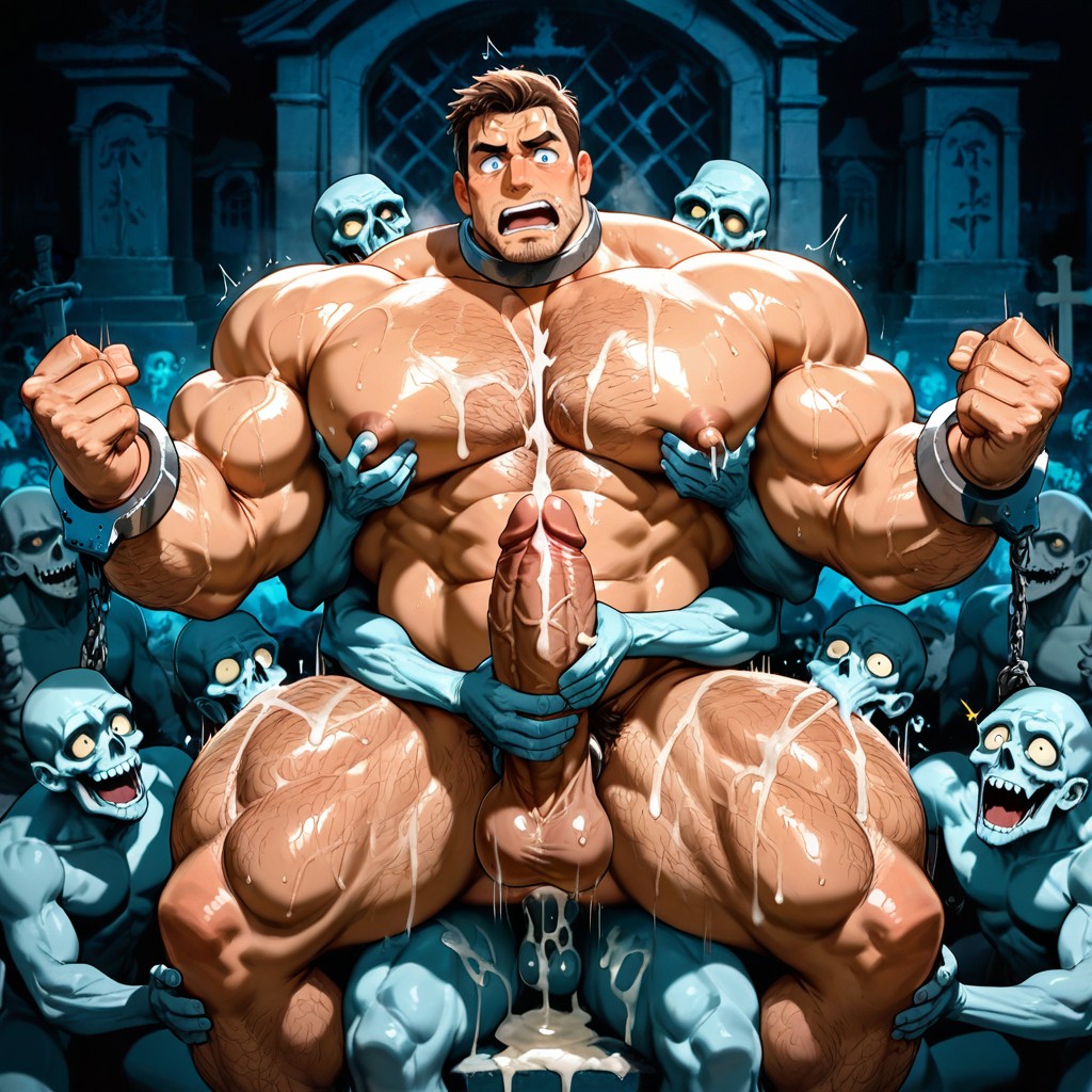 Cock Ring, Blue Eyes, Handsome Tall Giant Huge Muscle Daddy AI Gay Porn