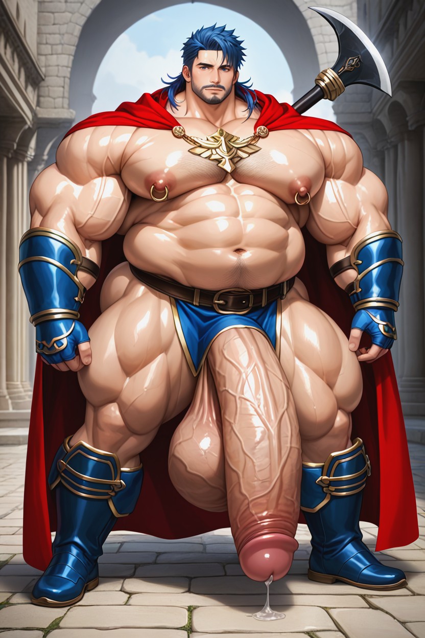 Oversized Muscles, Gold Trim, 25+ AI Gay Porn