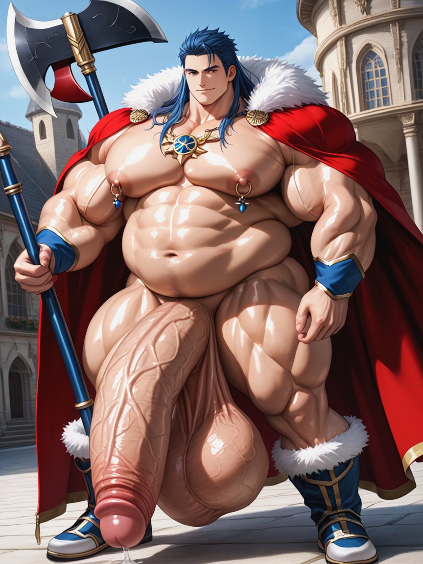 Wide Hips, 2 People, Oversized Muscles AI Gay Porn