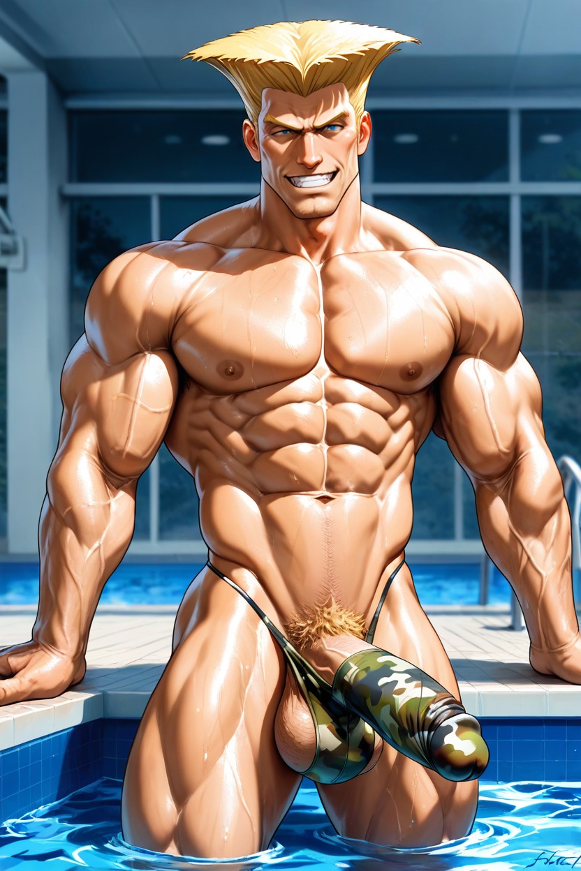V Shaped Torso, Tan Skin, Strong Arms AI Gay Porn