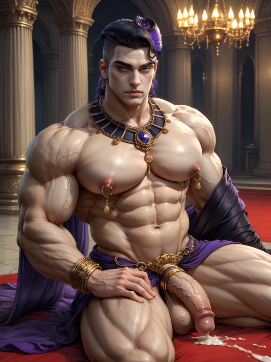 Massive Cock, Light Pale Skin, Squeezable AI Gay Porn