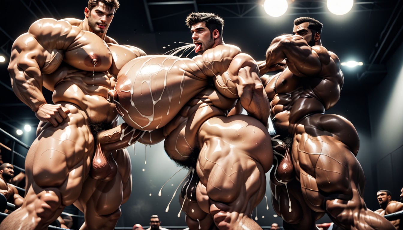Big Extreme Hyper Nipples, Sweaty, Man Men Only AI Gay Porn