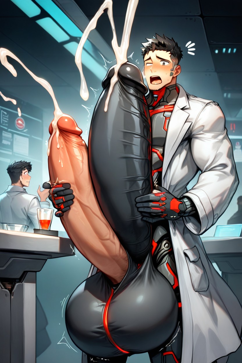Waist Shot, Correct Anatomy, Extreme Pleasure AI Gay Porn