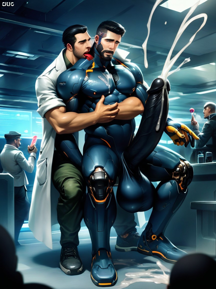 Tech, Cum Facial, Uncut Hyper Cock Bigger Than Leg AI Gay Porn