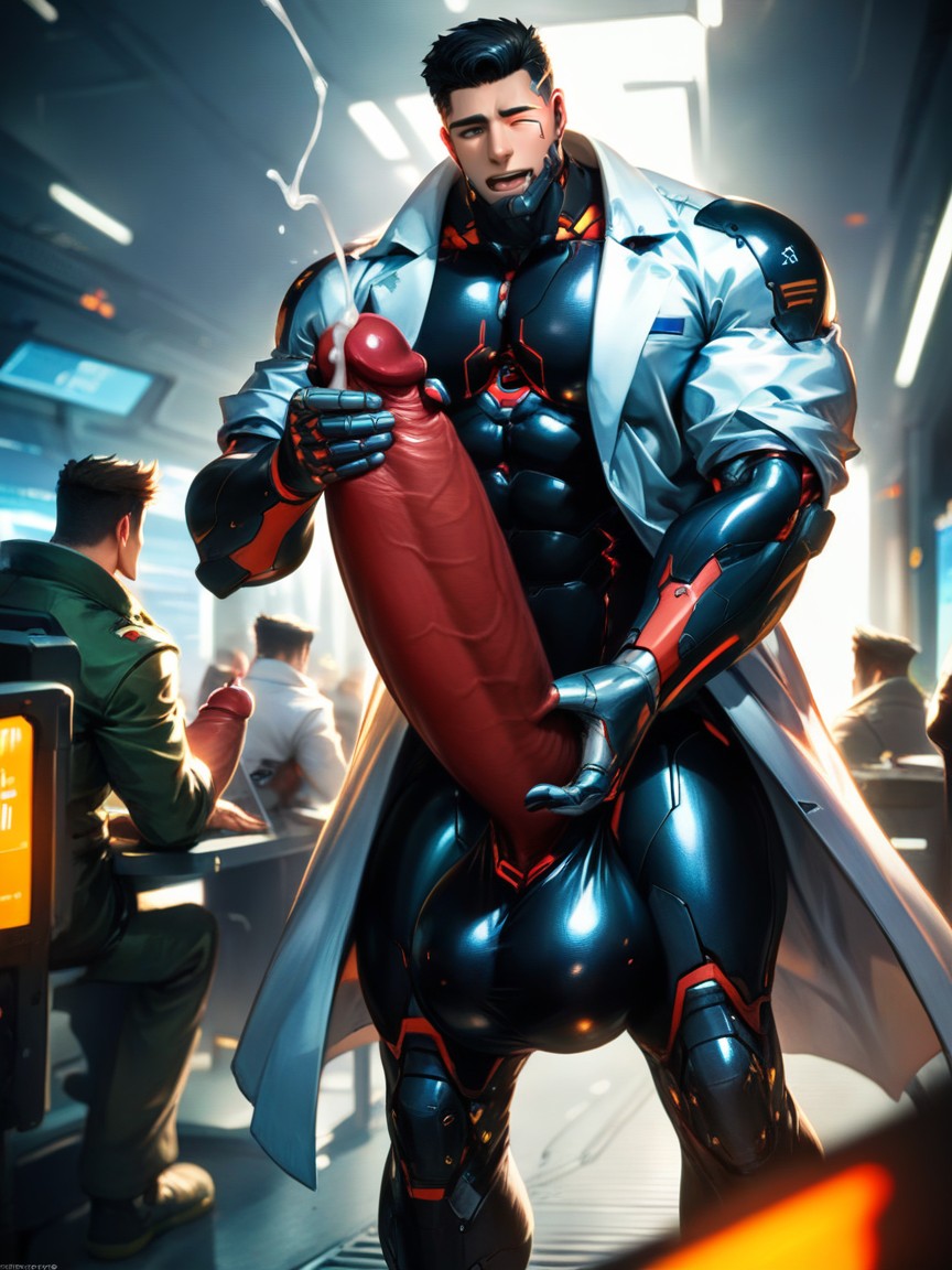 Braided, Futuristic, Only Men AI Gay Porn