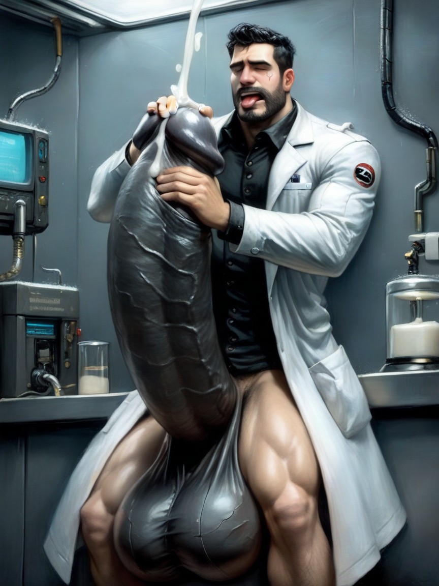 Big Balls, Cyber, Correct Anatomy AI Gay Porn