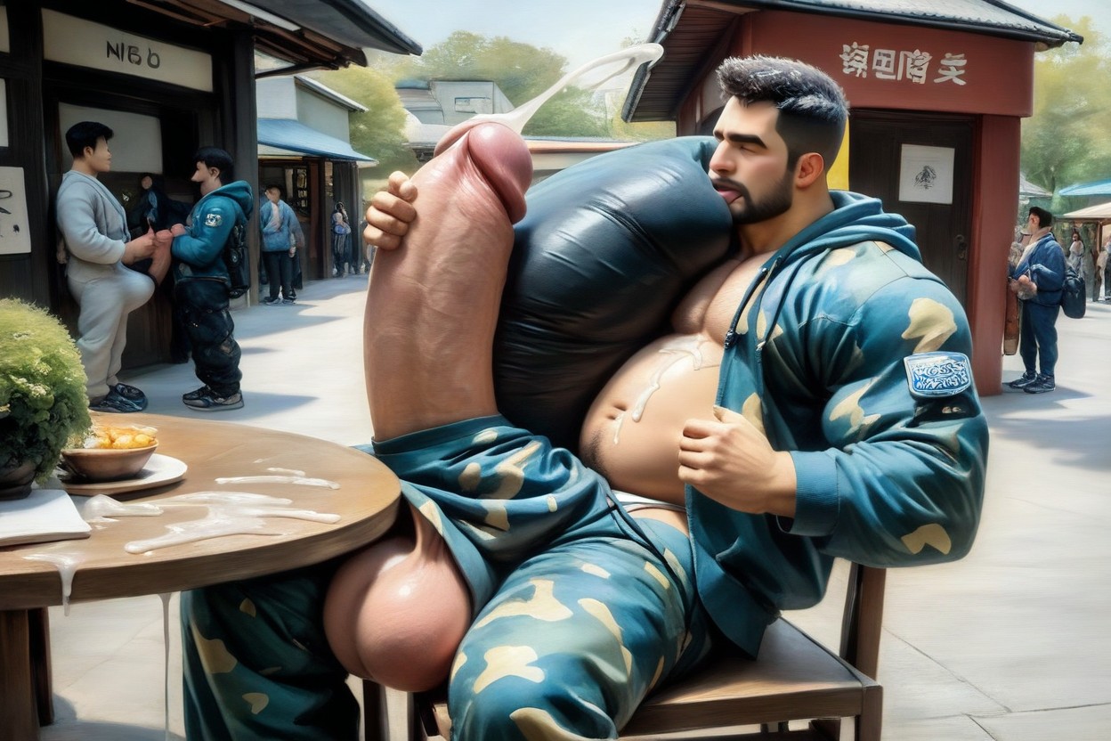 Precum On Tip, Hugging Cock, Clearly Seperate Distinct Bodies AI Gay Porn