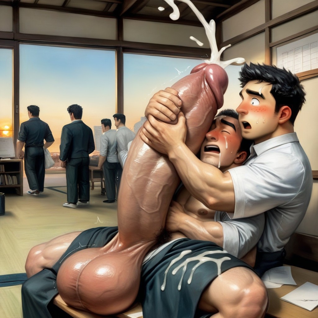 Cumshot, Big Balls, Teacher AI Gay Porn