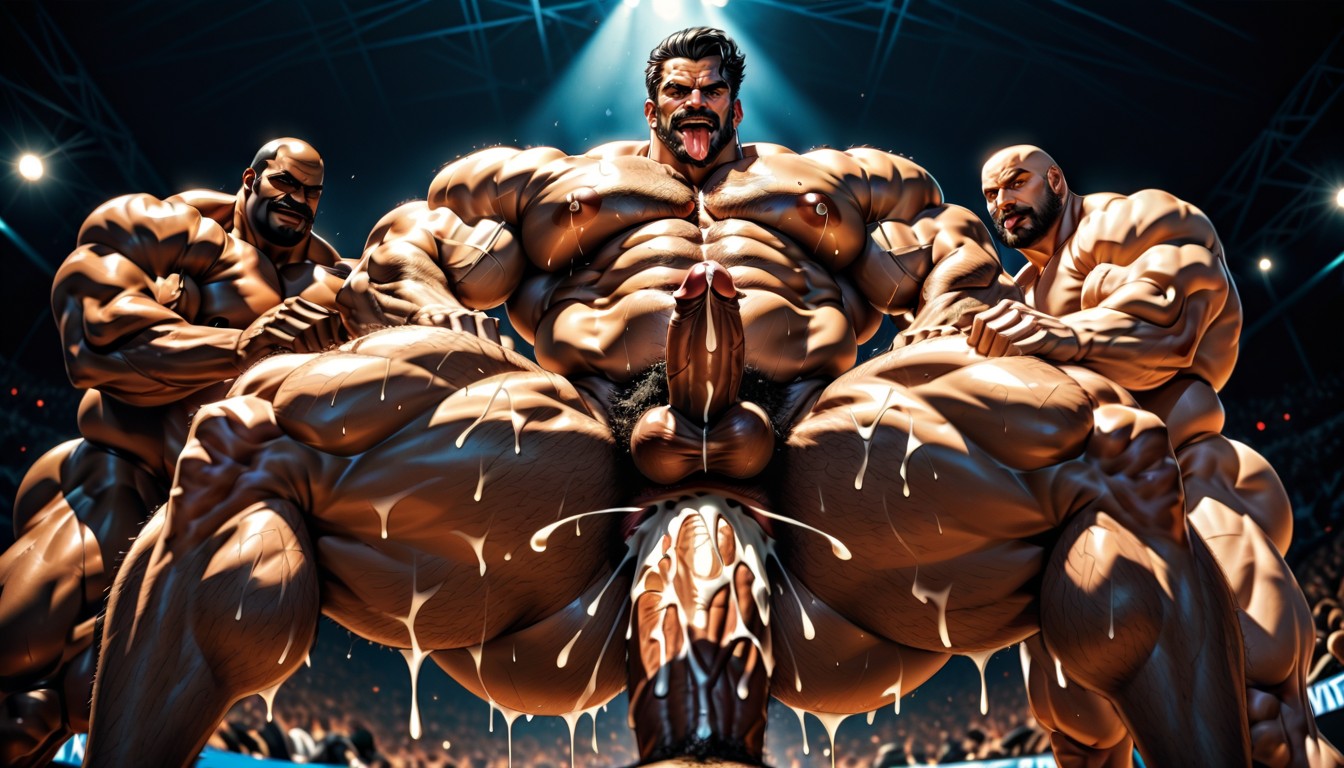 Corpo Todo, Tanned Skin, Many Huge Cocks In Mouth And Hyper Massive Ass Pornografia gay com IA