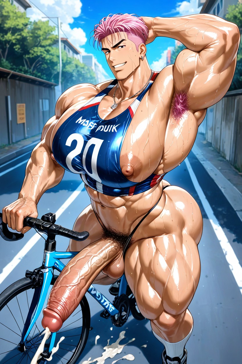 Full Body View, Massive Pec, Muscular AI Gay Porn