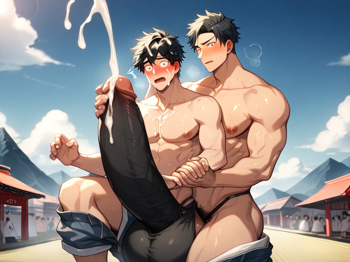 Handjob, Black Hair, K AI Gay Porn