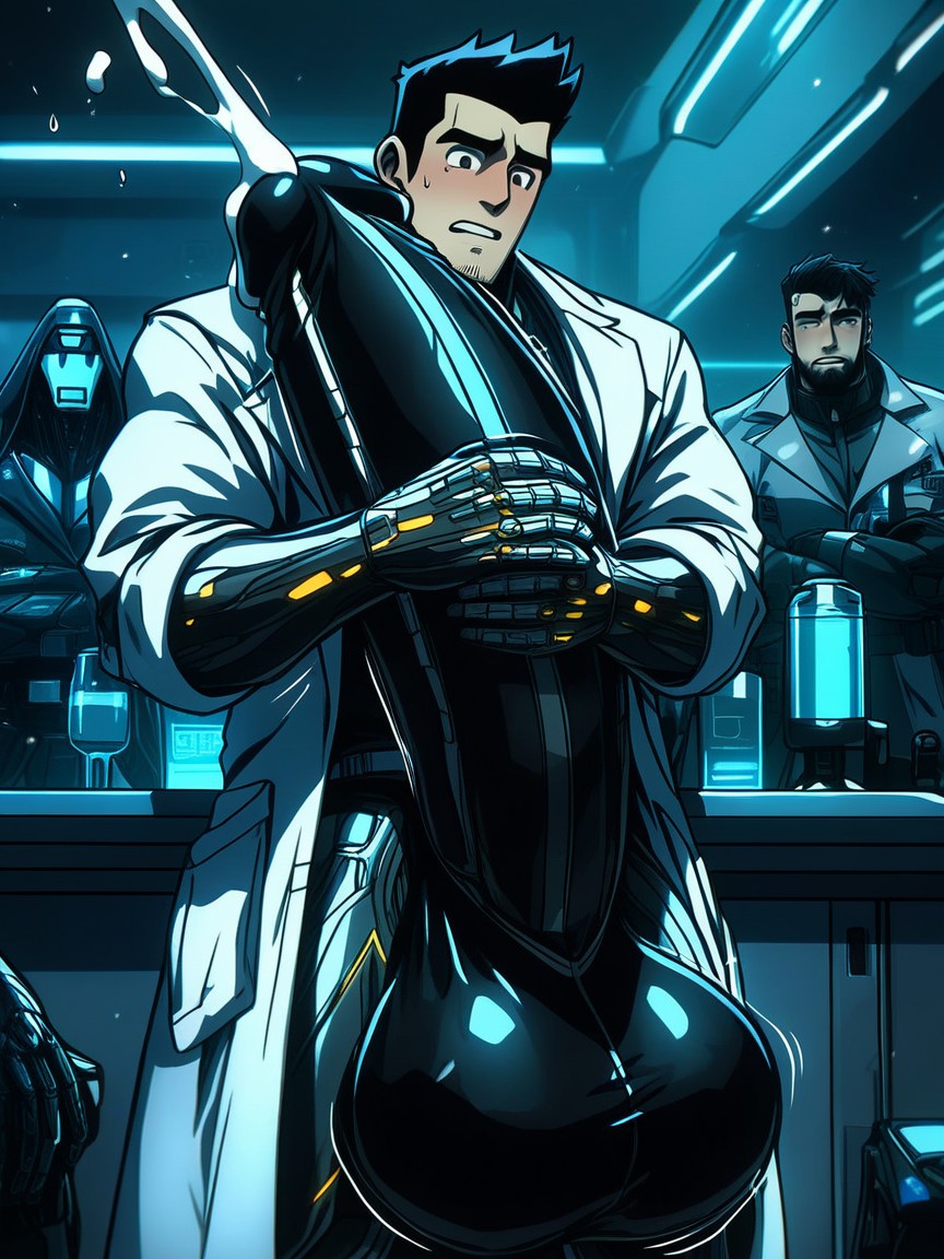 K, Big Balls, Futuristic AI Gay Porn