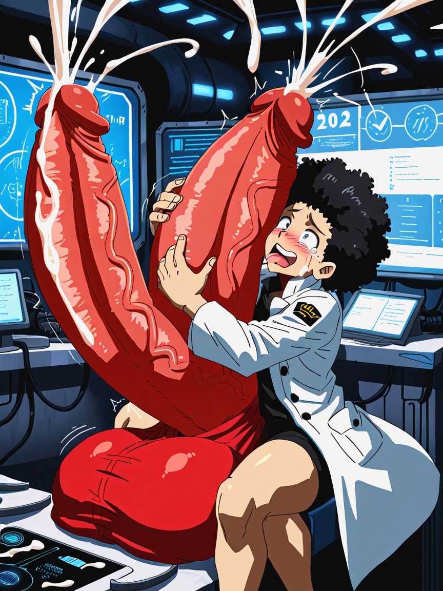 Cumshot, Big Balls, Penis Base Realistically Attached To Crotch ゲイAIポルノ