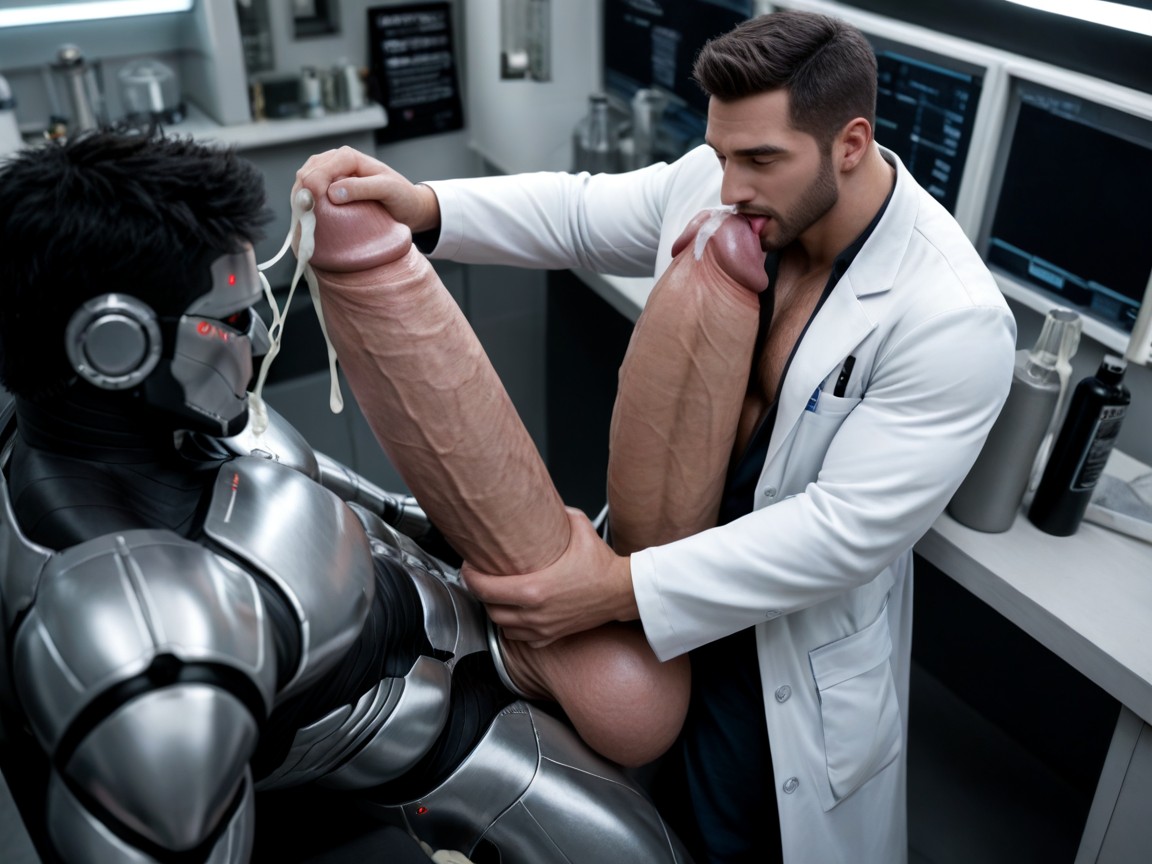 Side View, Tech, Hugging Cock AI Gay Porn