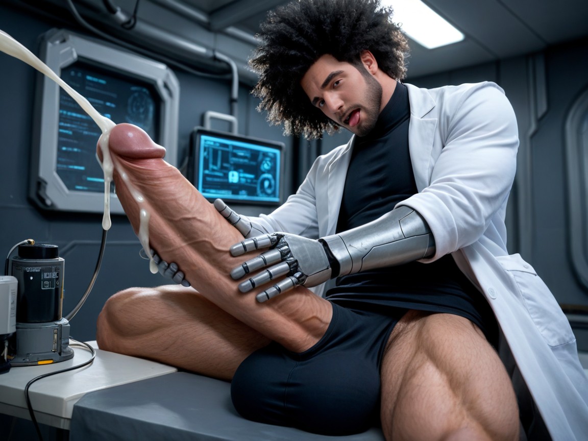 Erect Mega Bulge, Cum Machine, Futuristic 게이 AI 포르노