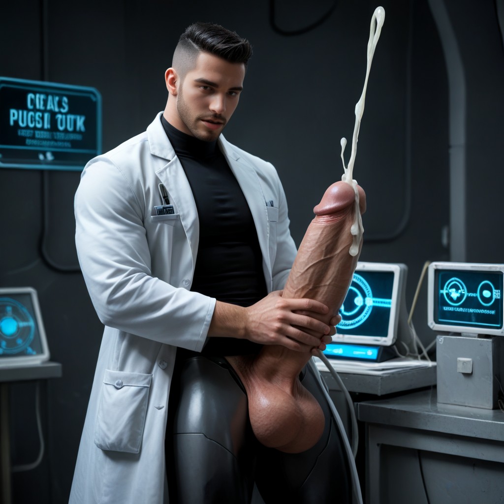 K, Gigantic Growing Cock, Blue Light Pornografia gay com IA