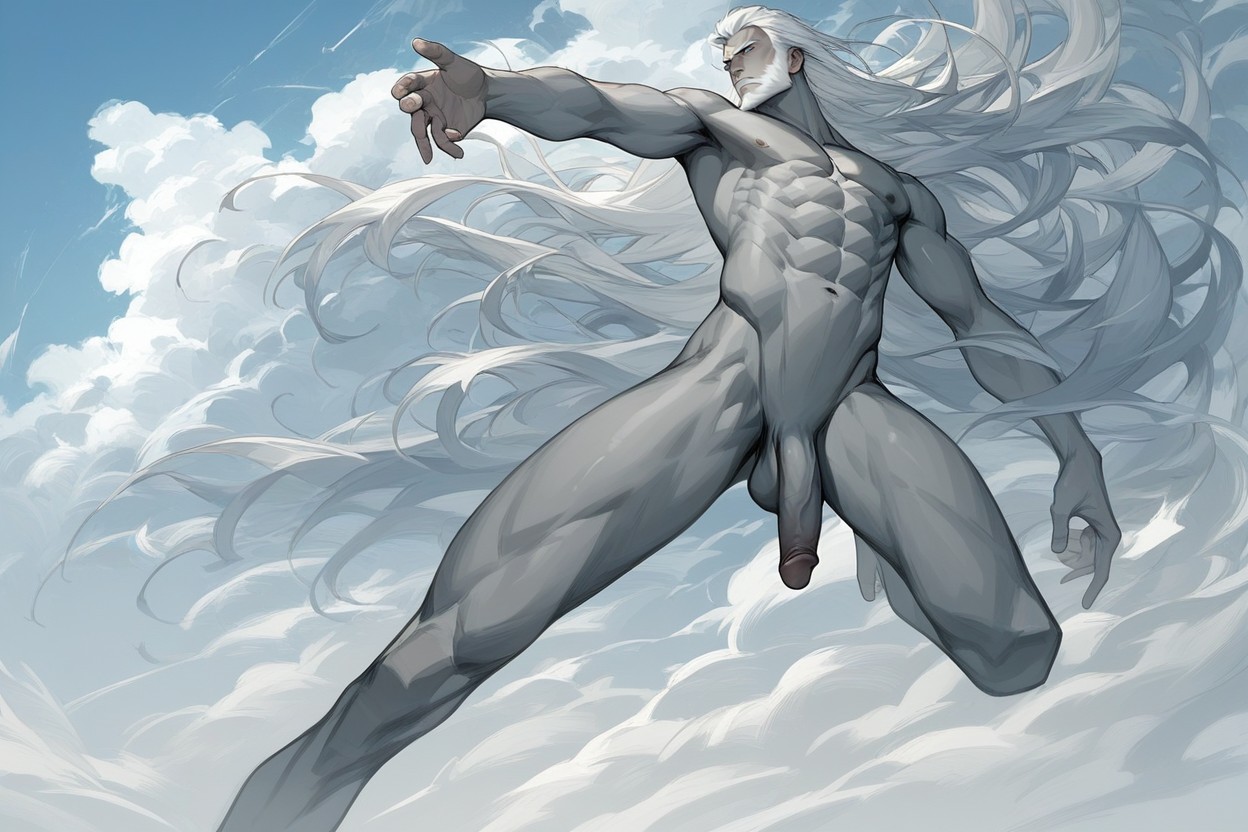 Naked, Dynamic Image, Long Hair 게이 AI 포르노