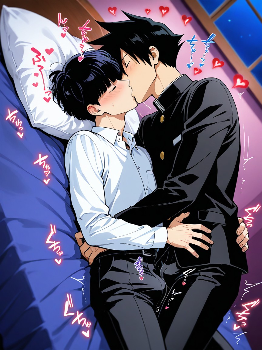 Atmospheric Light, Highly Detail, On Bed 게이 AI 포르노