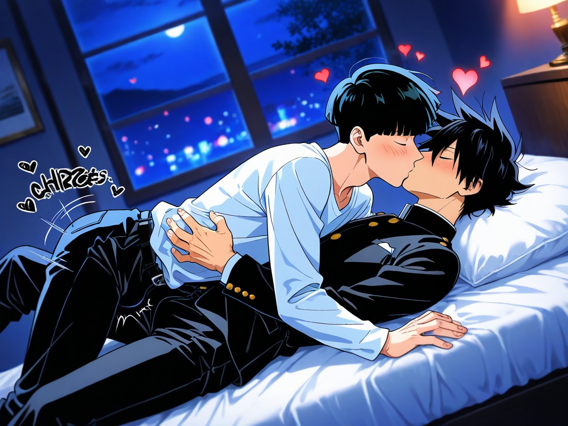 Kageyama Ritsu From Mobpsycho, Kageyama Shigeo From Mobpsycho, 누워있기 게이 AI 포르노