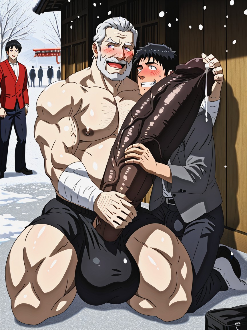 Japanese, Helping Hand, Hugging 게이 AI 포르노
