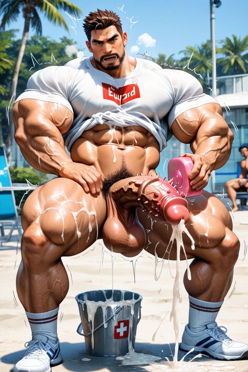 Barbs Along Shaft, Hyper Realistic Photo, Cum On Body AI同性戀黃片