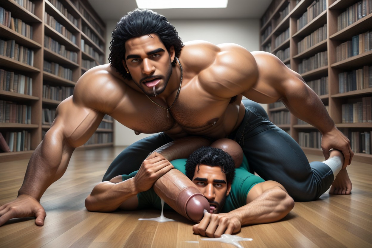 Uncut Hyper Cock Bigger Than Leg, Black Hair, Hugging 게이 AI 포르노