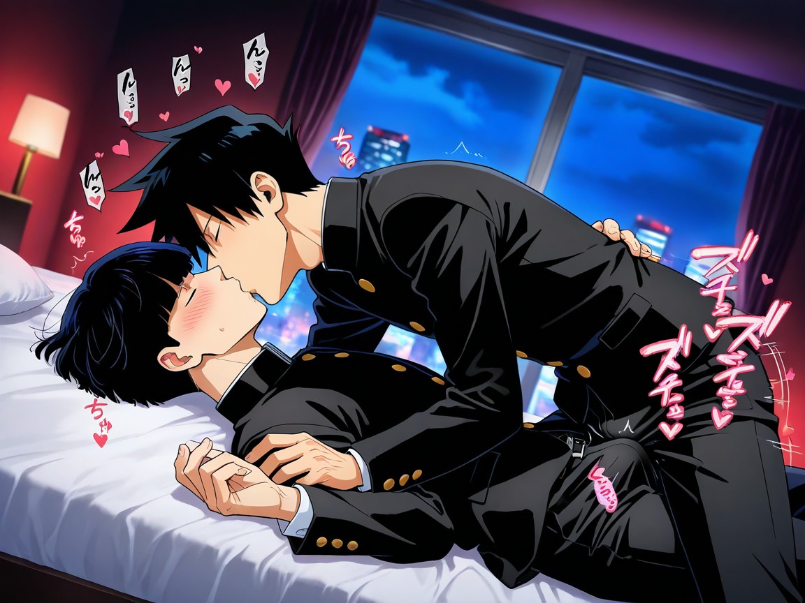 Black Pants, Kissing, Dark Room 게이 AI 포르노