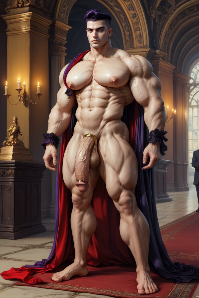 Ancient Arabesque Opulent Ornate Palace, Solo Male, 18+ AI Gay Porn
