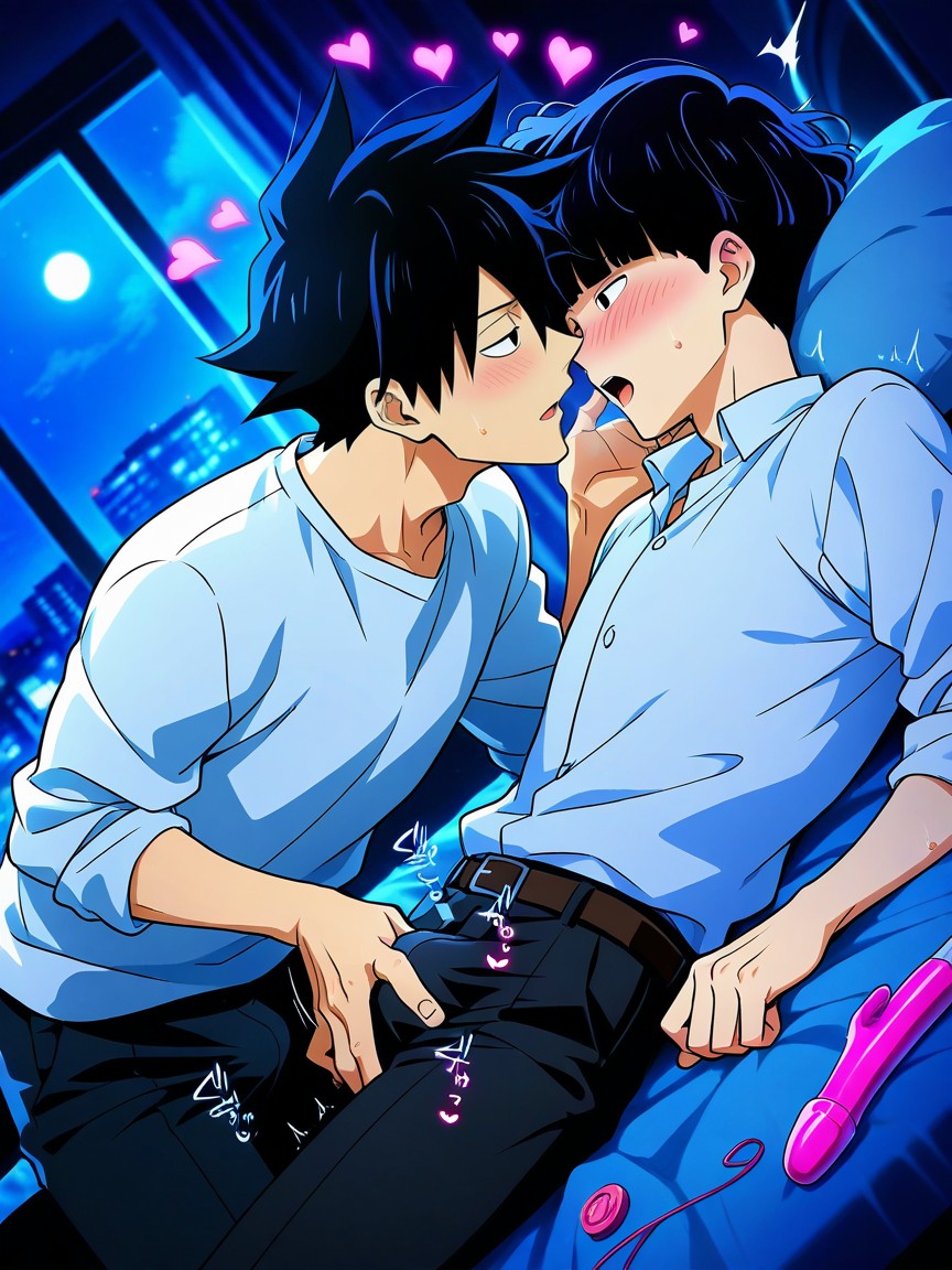 Uncensored, Kageyama Shigeo From Mobpsycho, White Shirt 게이 AI 포르노