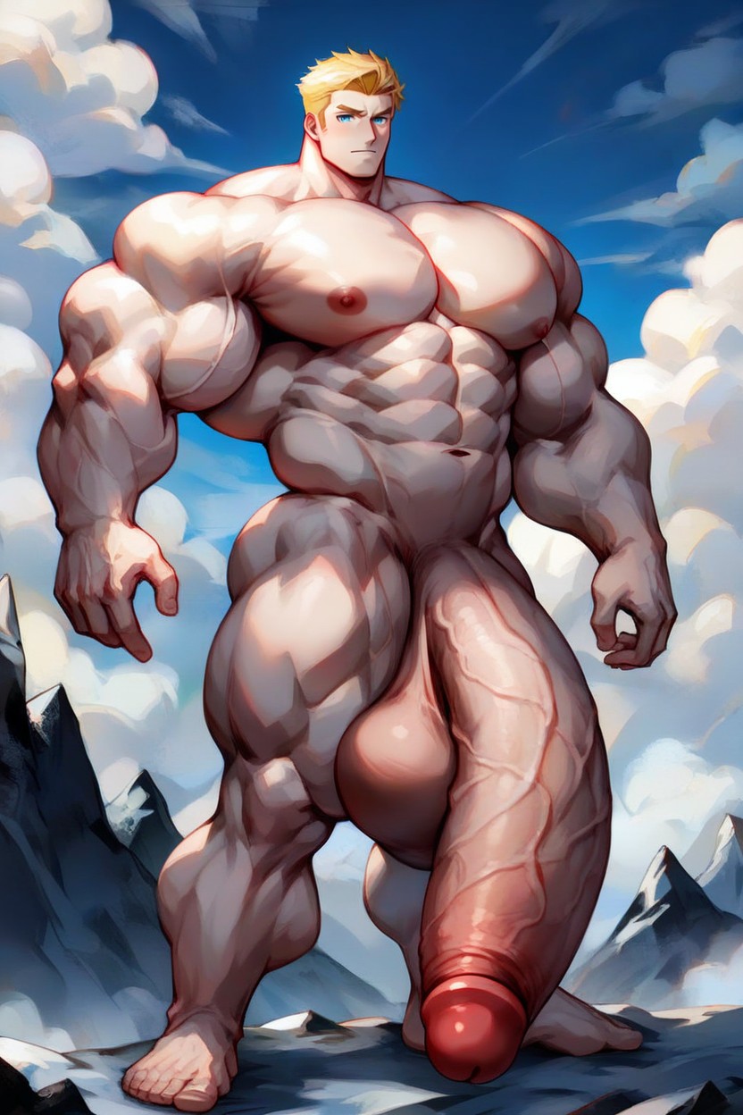 Pale Skin, Blue Eyes, Naked AI Gay Porn