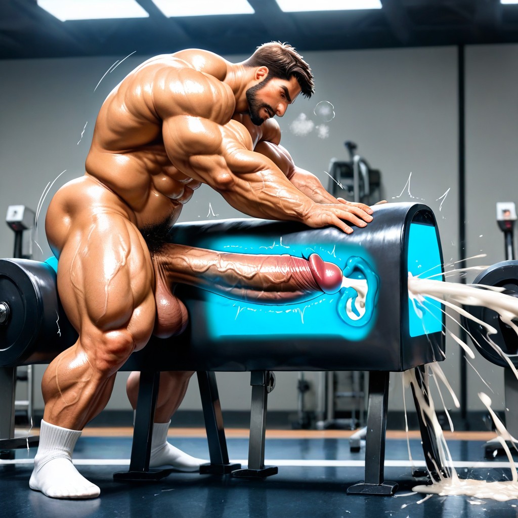 Humongous Penis, Enormous Penis, Muscular Body 게이 AI 포르노