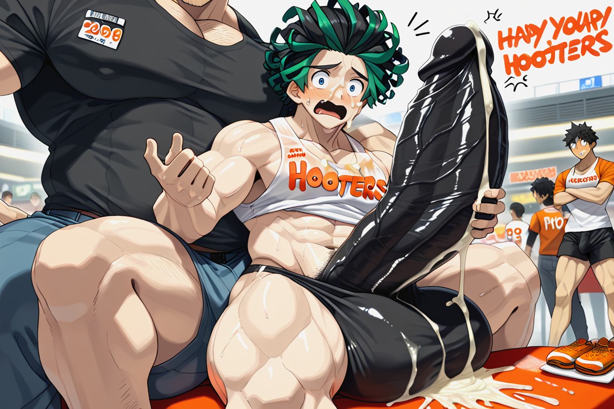 Detailed, 18+, Giant Glans Near Open Mouth AI Gay Porn