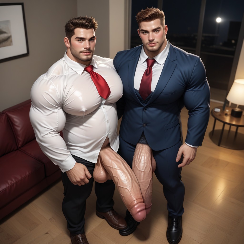Pale Skin, Giant Cocks, Big Thick Cock 게이 AI 포르노