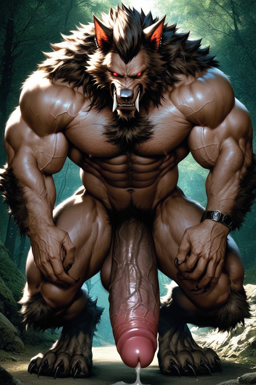High Detail Fangs, Hairy Body, Small Ass AI Gay Porn