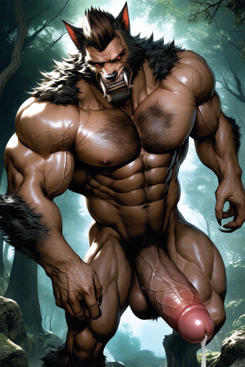 Brown Hair, Throbbing Penis, Body Tensing Up AI Gay Porn