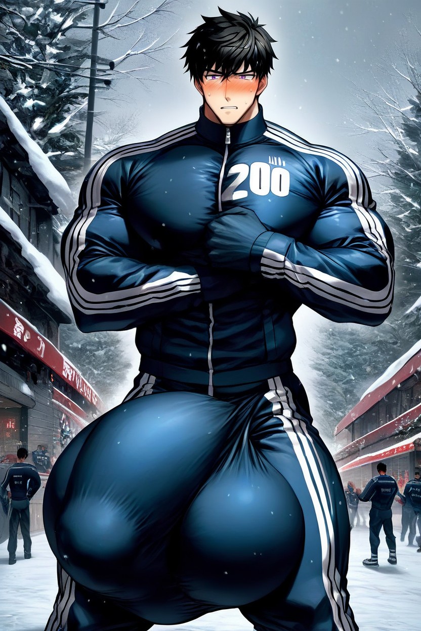 18+, Sweaty, Erect Mega Bulge 게이 AI 포르노